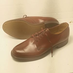 Antique Children's Brown Oxford made from Kidskin leather Size 4 USA
